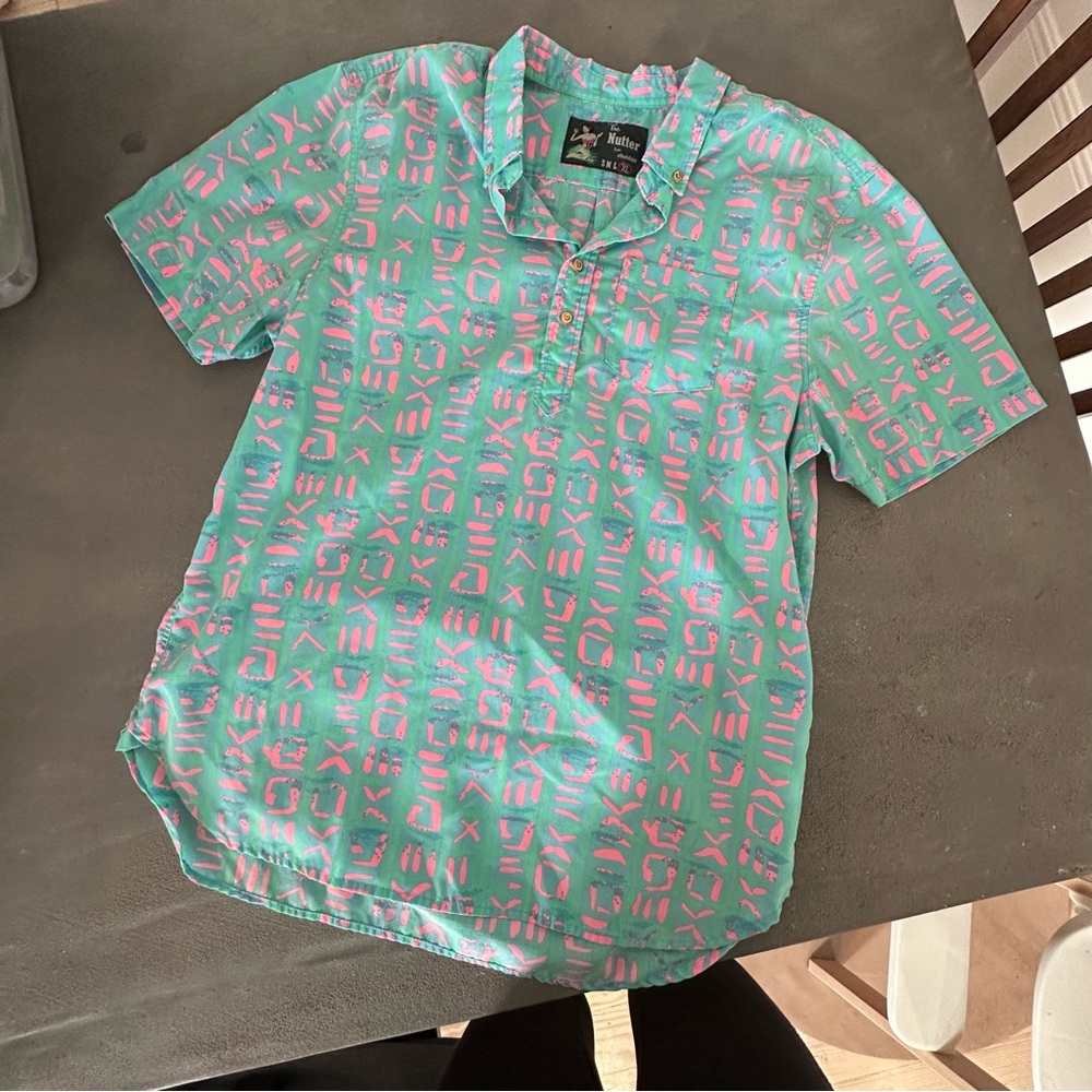 Chubbies The Nutter Popover Hawaiian Shirt Size Large